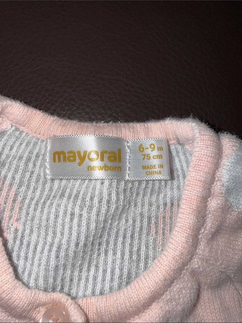 Mayoral 100% cotton two piece knit set baby girl 6/9 months